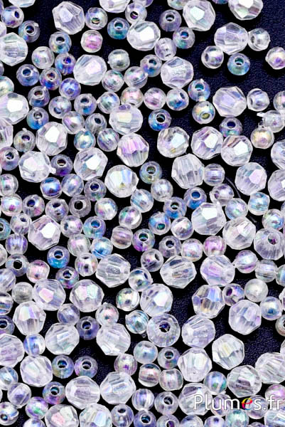 Perle acriliche - diam. 3–5 mm - bianco  